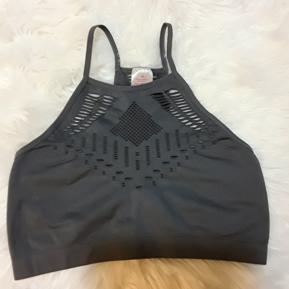 Gray Triangle Strappy Bralettes - Picture 4 of 8